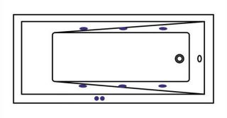 Гидромассажная ванна Whitecross Wave Slim 0111.150070.100.SOFT.CR 150x70см Soft хром